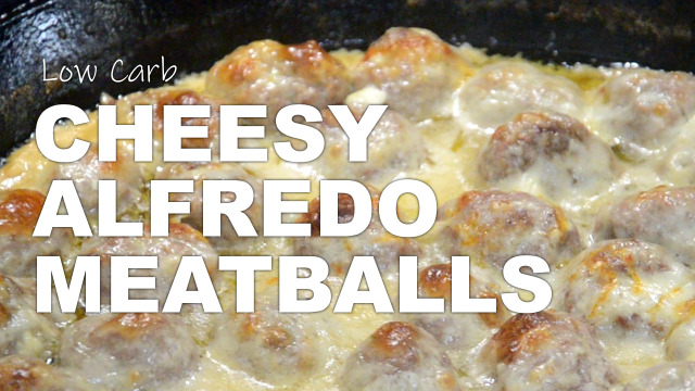 Low Carb Cheesy Alfredo Meatballs
